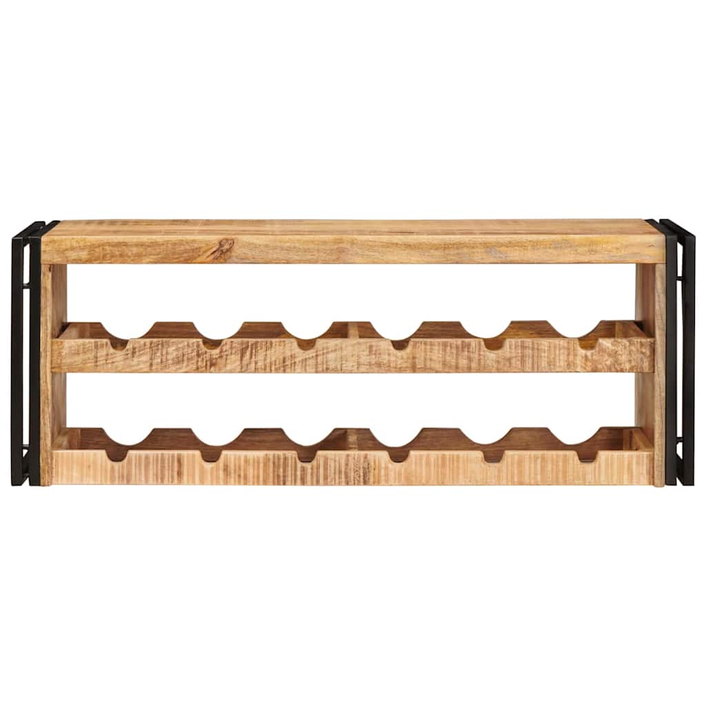 Wine Rack Brown 120 x 45 x 33 cm Solid Rough Mango Wood