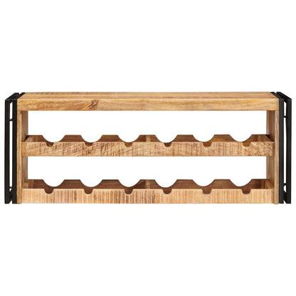 Wine Rack Brown 120 x 45 x 33 cm Solid Rough Mango Wood