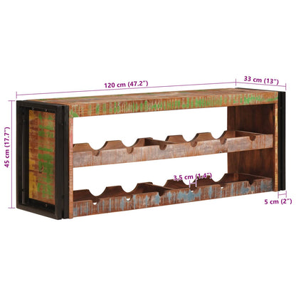 Wine Rack Brown 120 x 45 x 33 cm Solid Reclaimed Wood