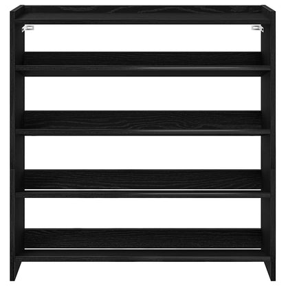 Shoe Rack Black 80x25x81 cm Engineered Wood