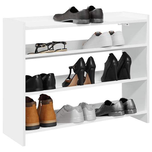 Shoe Rack White 80x25x62 cm Engineered Wood