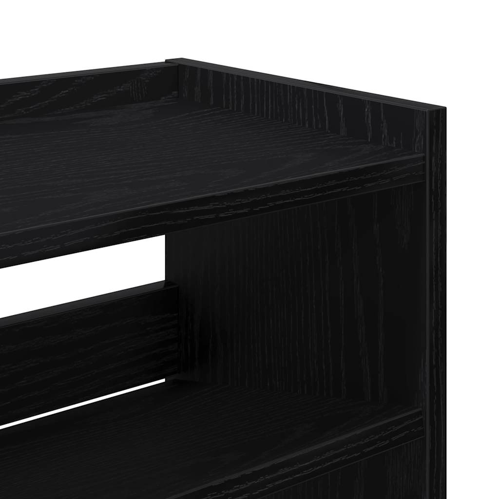 Shoe Rack Black 80x25x62 cm Engineered Wood