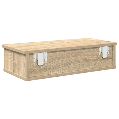 Wall Shelf with Drawers Sonoma Oak 60x25x15 cm Engineered Wood