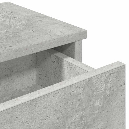 Wall Shelf with Drawers Concrete Grey 60x28x15 cm Engineered Wood