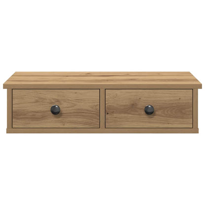 Wall Shelf with Drawers Artisian Oak 60x28x15 cm Engineered Wood