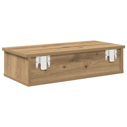 Wall Shelf with Drawers Artisian Oak 60x28x15 cm Engineered Wood