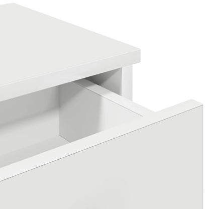 Wall Shelf with Drawers White 80x31x17 cm Engineered Wood