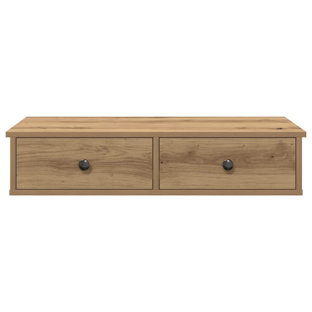 Wall Shelf with Drawers Artisian Oak 80x31x17 cm Engineered Wood
