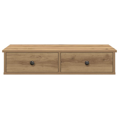 Wall Shelf with Drawers Artisian Oak 80x31x17 cm Engineered Wood