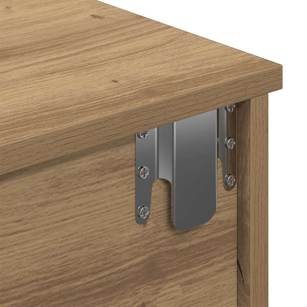 Wall Shelf with Drawers Artisian Oak 80x31x17 cm Engineered Wood