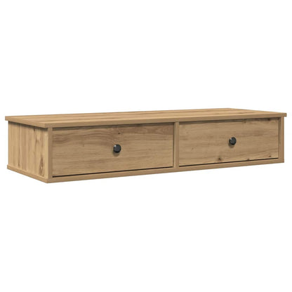 Wall Shelf with Drawers Artisian Oak 100x37.5x19 cm Engineered Wood