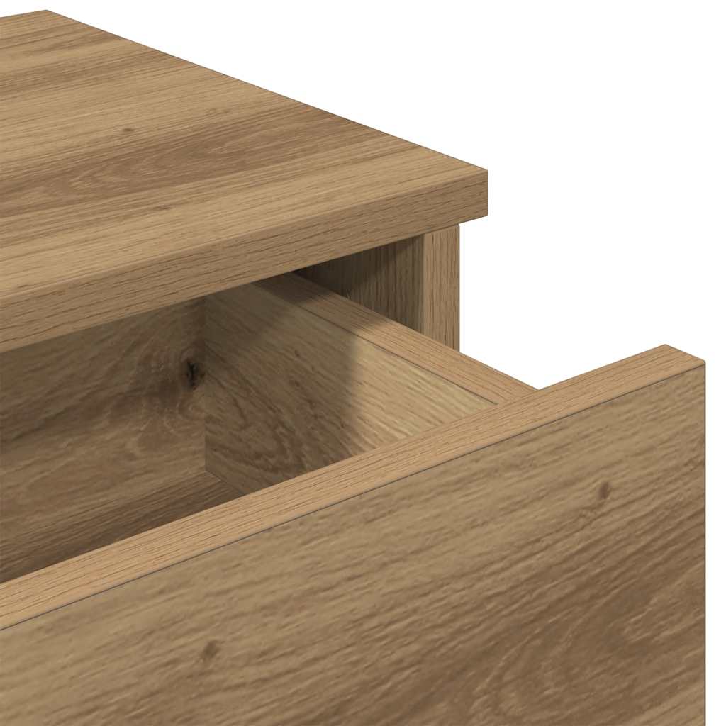 Wall Shelf with Drawers Artisian Oak 100x37.5x19 cm Engineered Wood