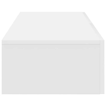 Wall Shelf with Drawers White 60x26.5x15 cm Engineered Wood