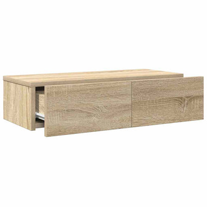 Wall Shelf with Drawers Sonoma Oak 60x26.5x15 cm Engineered Wood