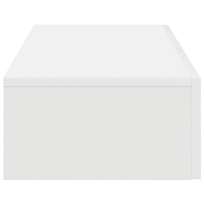 Wall Shelf with Drawers White 80x33x17 cm Engineered Wood