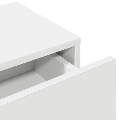 Wall Shelf with Drawers White 80x33x17 cm Engineered Wood
