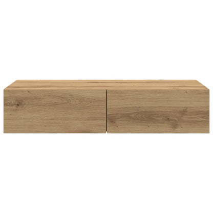 Wall Shelf with Drawers Artisian Oak 80x33x17 cm Engineered Wood
