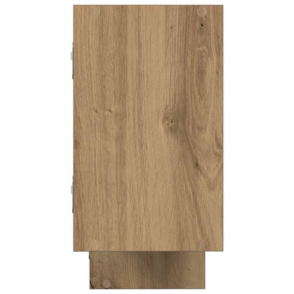 Wall Cube Shelf 5 Compartments Artisian Oak Engineered Wood