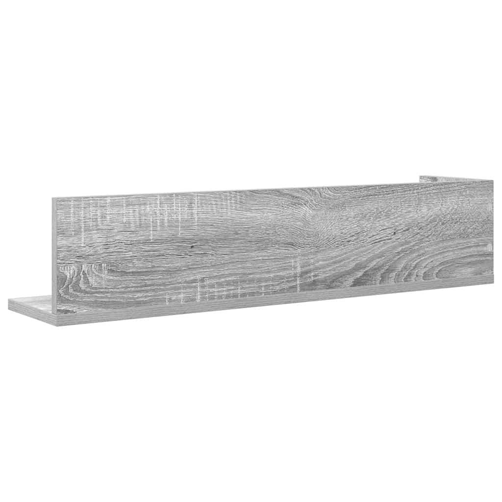 Wall Shelves 2 pcs Grey Sonoma 75x16.5x16.5 cm Engineered Wood