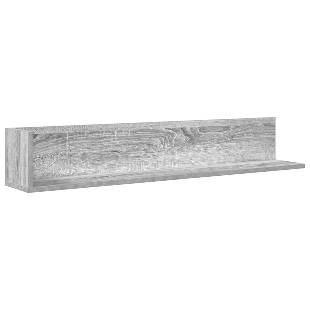 Wall Shelves 2 pcs Grey Sonoma 100x16.5x16.5 cm Engineered Wood