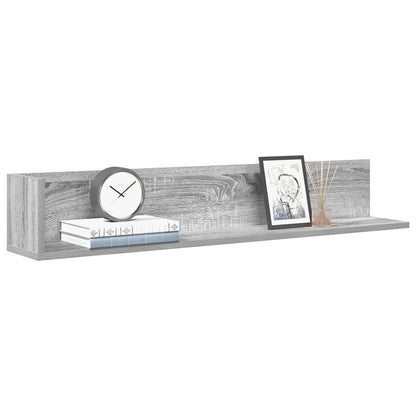 Wall Shelves 2 pcs Grey Sonoma 100x16.5x16.5 cm Engineered Wood