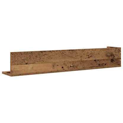 Wall Shelves 2 pcs Old Wood 100x16.5x16.5 cm Engineered Wood