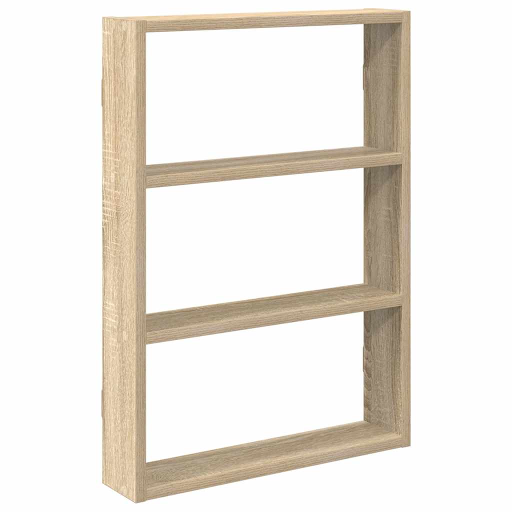 Wall Shelf Sonoma Oak 43x9x60 cm Engineered Wood