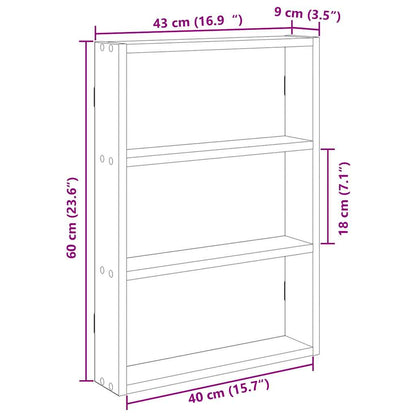 Wall Shelf Artisan Oak 43x9x60 cm Engineered Wood