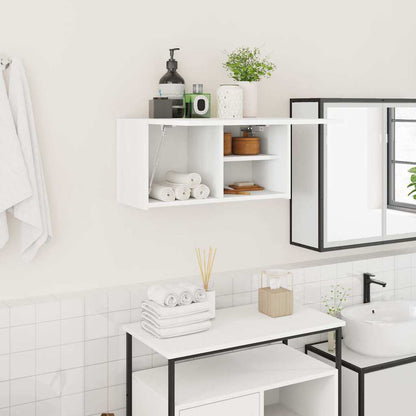 Bathroom Wall Cabinet White 60x25x30 cm Engineered Wood