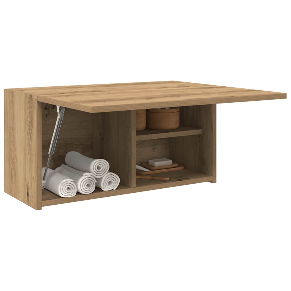 Bathroom Wall Cabinet Artisan Oak 60x25x30 cm Engineered Wood