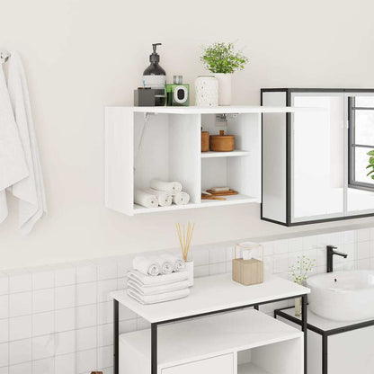 Bathroom Wall Cabinet White 60x25x40 cm Engineered Wood