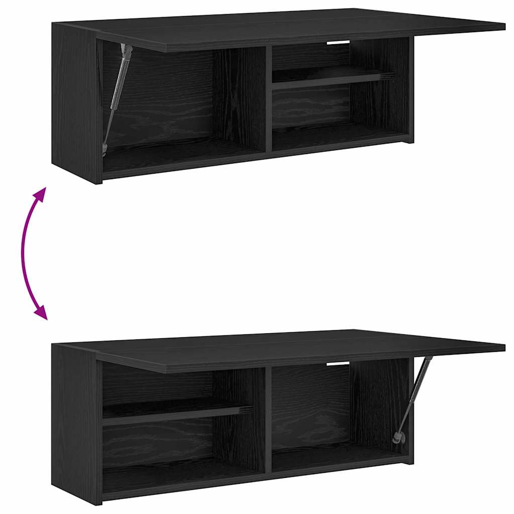 Bathroom Wall Cabinet Black 80x25x30 cm Engineered Wood