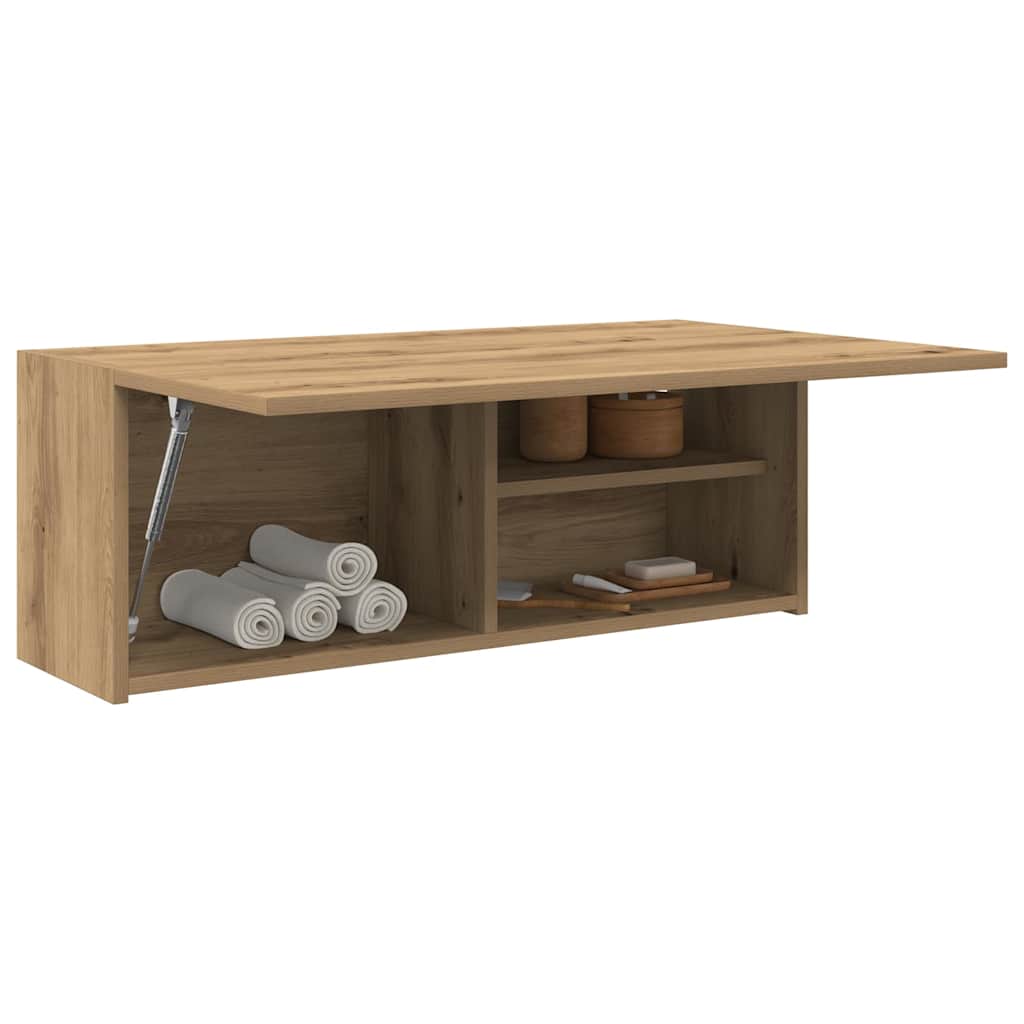 Bathroom Wall Cabinet Artisan Oak 80x25x30 cm Engineered Wood