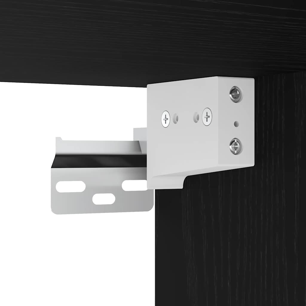 Bathroom Wall Cabinet Black 80x25x40 cm Engineered Wood