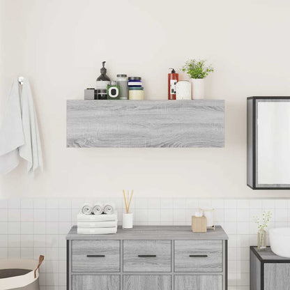 Bathroom Wall Cabinet Grey Sonoma 100x25x30 cm Engineered Wood