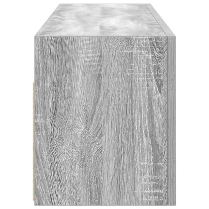 Bathroom Wall Cabinet Grey Sonoma 100x25x30 cm Engineered Wood