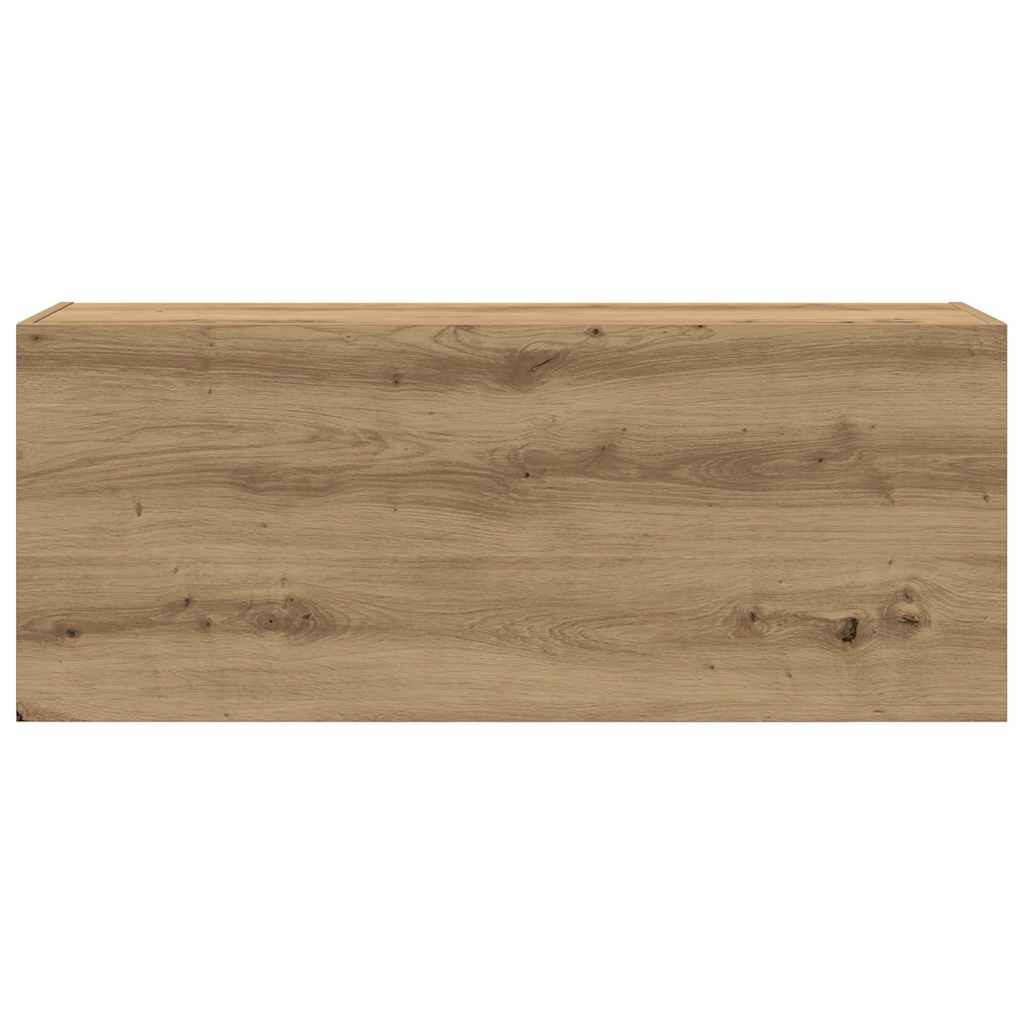 Bathroom Wall Cabinet Artisan Oak 100x25x40 cm Engineered Wood