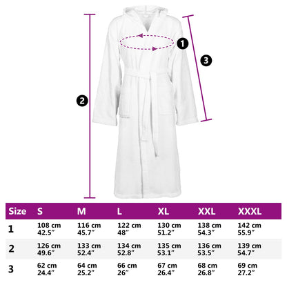 Bathrobe KINN White S Cotton