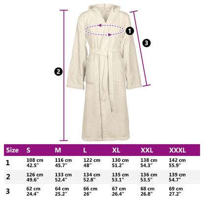 Bathrobe KINN Cream M Cotton