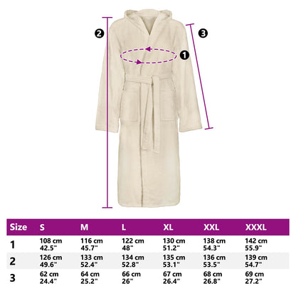 Bathrobe KINN Cream XXXL Cotton