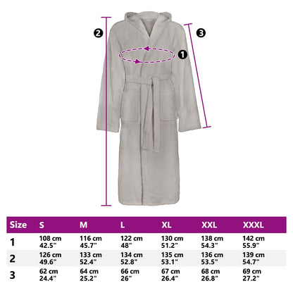 Bathrobe KINN Grey XL Cotton