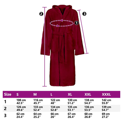 Bathrobe KINN Red L Cotton