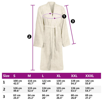Bathrobe KINN Cream XL Cotton