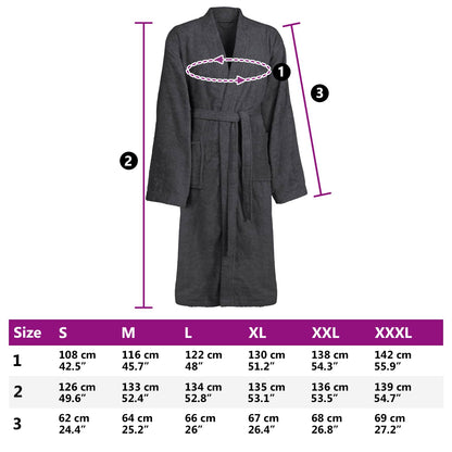 Bathrobe KINN Anthracite XL Cotton