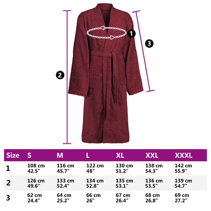 Bathrobe KINN Red S Cotton