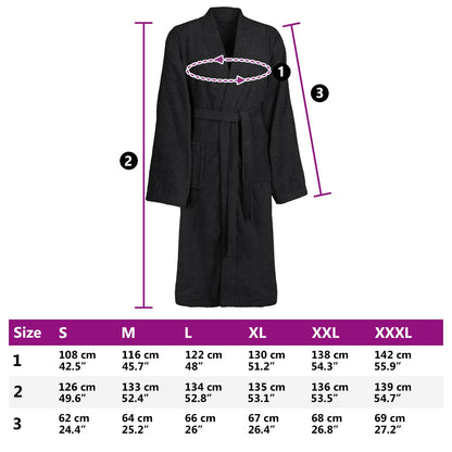 Bathrobe KINN Black XL Cotton