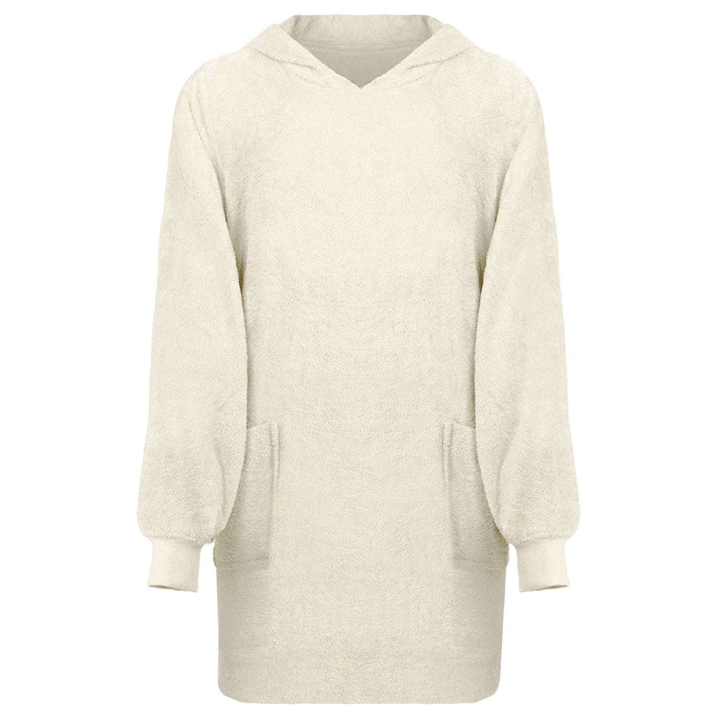 Blanket Hoodie KINN Cream L Cotton
