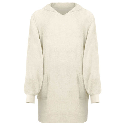 Blanket Hoodie KINN Cream L Cotton
