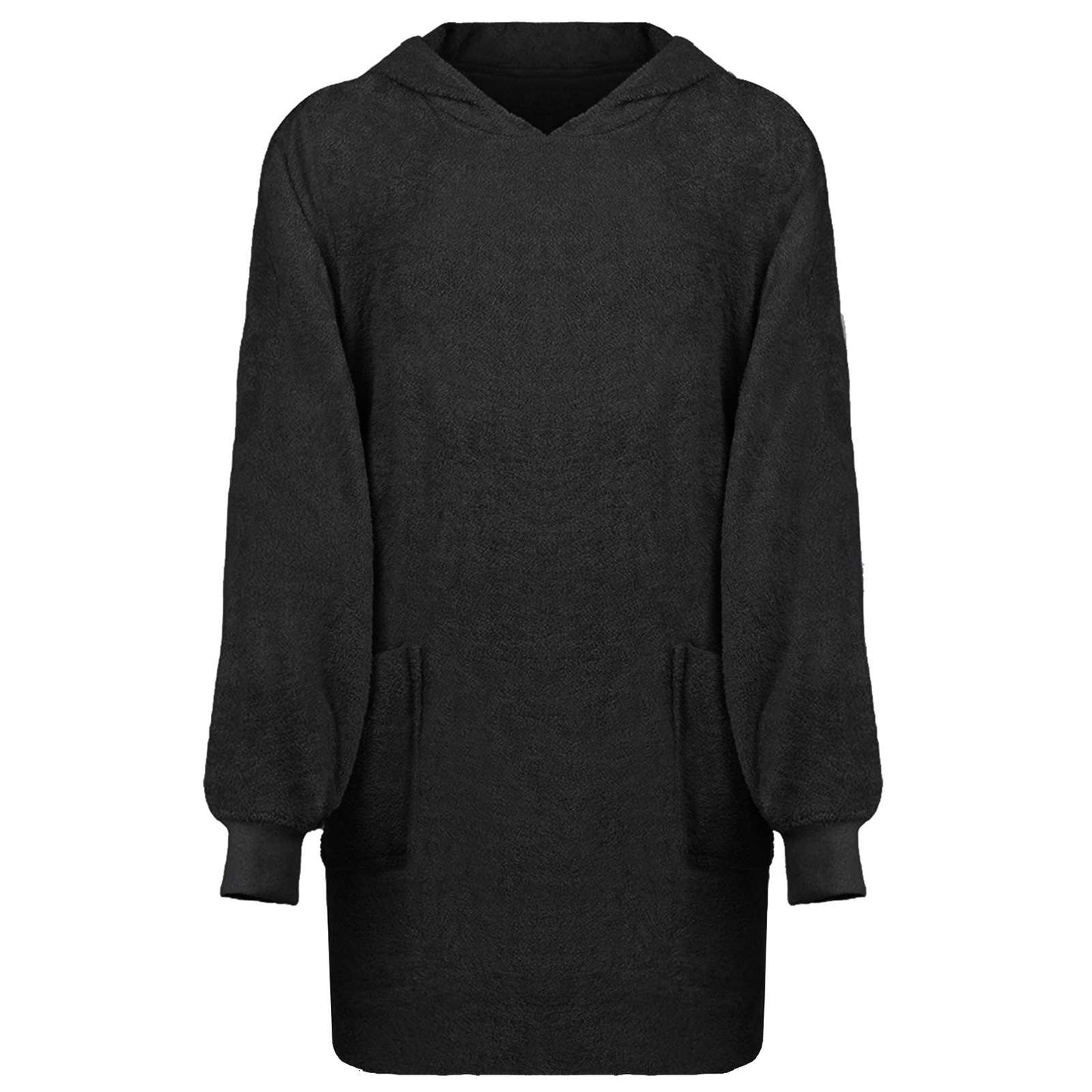Blanket Hoodie KINN Black L Cotton