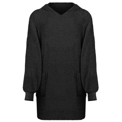 Blanket Hoodie KINN Black L Cotton
